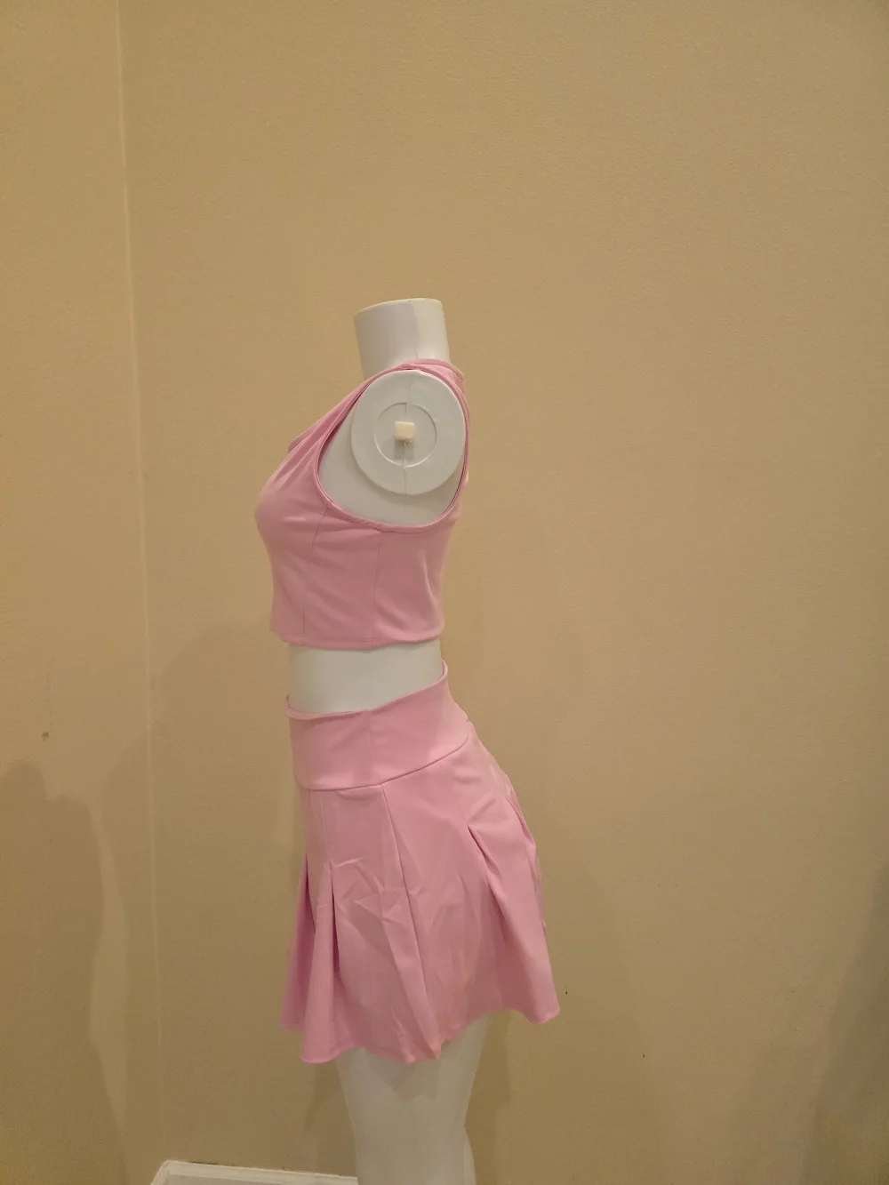 Brand New! Women’s Pink Active Pleated Skater Set